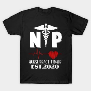 Nurse Practitioner Est 2020 Graduation Gift New Nurse T-Shirt T-Shirt